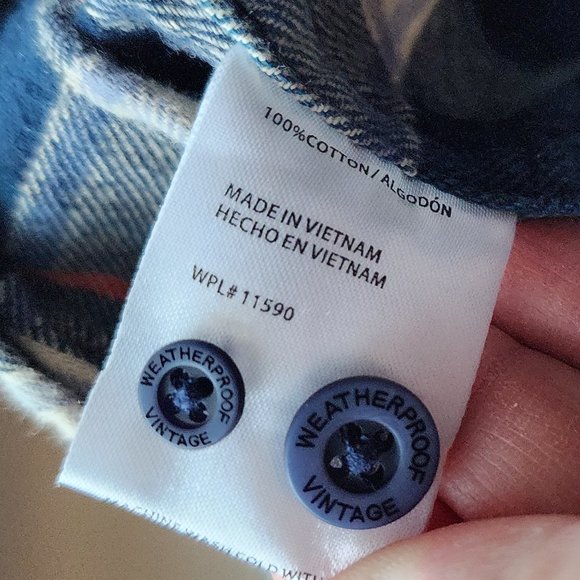 Weatherproof Cream/Blue Plaid Flannel Button Down Shirt Size 3XL - Picture 10 of 14